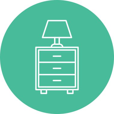 Kişisel ve ticari kullanım için başucu masa simgesi tasarımı