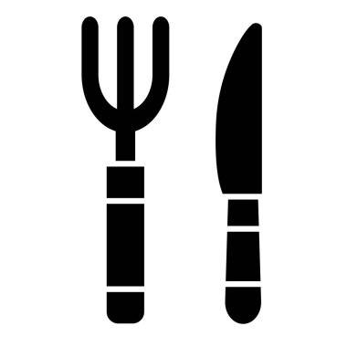 Kişisel ve ticari kullanım için çatal bıçak ikonu tasarımı