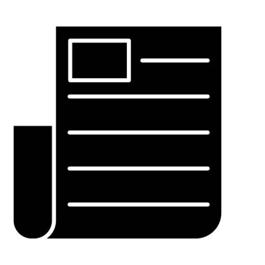 Kişisel ve ticari kullanım için Haber Kağıdı Simgesi Tasarımı