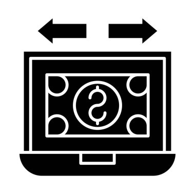 Kişisel ve ticari kullanım için Para Aktarım Simgesi Tasarımı