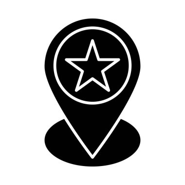 Kişisel ve Ticari Kullanım İçin Yıldızlı Konum Simgesi Tasarımı