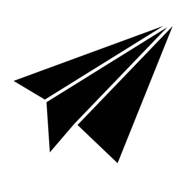 Kişisel ve ticari kullanım için Kağıt Uçak Simgesi Tasarımı