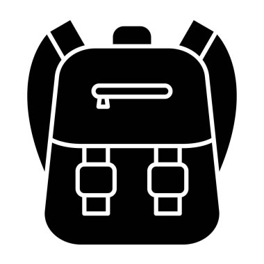 Okul Çantası Simgesi Kişisel ve Ticari Kullanım Tasarımı