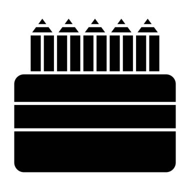 Kişisel ve Ticari Kullanım için Renk Kalemleri Simgesi Tasarımı