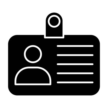 Kişisel ve Ticari Kullanım için Kimlik Kart Simgesi Tasarımı