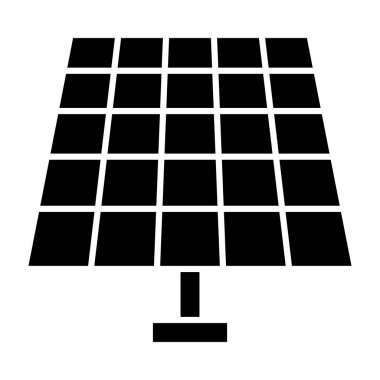 Kişisel ve ticari kullanım için Güneş Paneli Simgesi Tasarımı