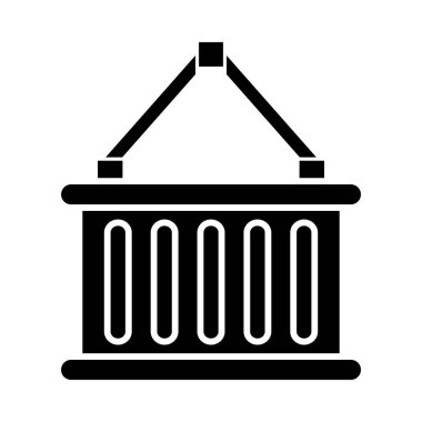 Kişisel ve ticari kullanım için Nakliye Konteynırı Simgesi Tasarımı