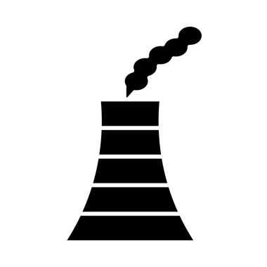 Kişisel ve ticari kullanım için baca Yığını Simgesi Tasarımı