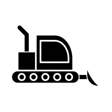 Kişisel ve Ticari Kullanım İçin Buldozer Simgesi Tasarımı