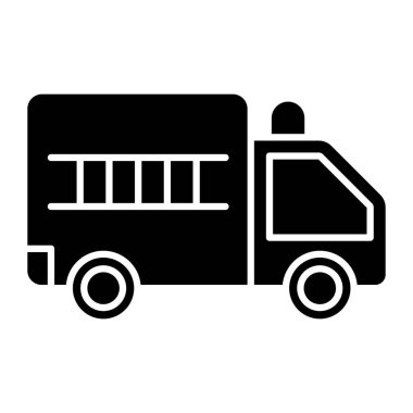 Kişisel ve Ticari Kullanım İçin İtfaiye Aracı Simgesi Tasarımı