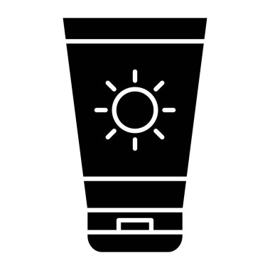 Kişisel ve Ticari Kullanım İçin Güneş Bloğu Simgesi Tasarımı