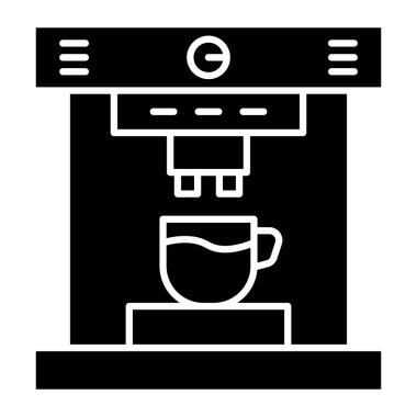 Kişisel ve ticari kullanım için Kahve Makinesi Simgesi Tasarımı