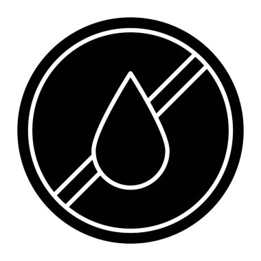 Kişisel ve ticari kullanım için Su Simgesi Tasarımı Yok