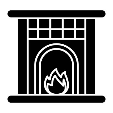 Kişisel ve Ticari Kullanım İçin Şömine Simgesi Tasarımı