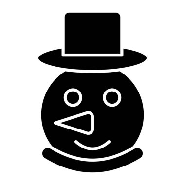 Snowman Icon Design For Personal And Commercial Use clipart