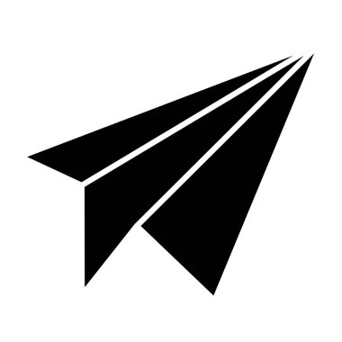 Kişisel ve ticari kullanım için Kağıt Uçak Simgesi Tasarımı