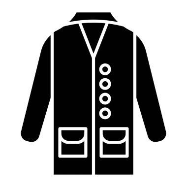 Kişisel ve ticari kullanım için laboratuvar önlüğü simgesi tasarımı