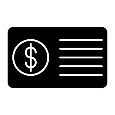 Kişisel ve ticari kullanım için maaş çeki simgesi tasarımı