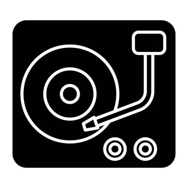 Kişisel ve Ticari Kullanım için Vinil Oyuncu Simgesi Tasarımı