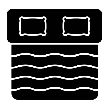 Kişisel ve Ticari Kullanım için Yatak Simgesi Tasarımı