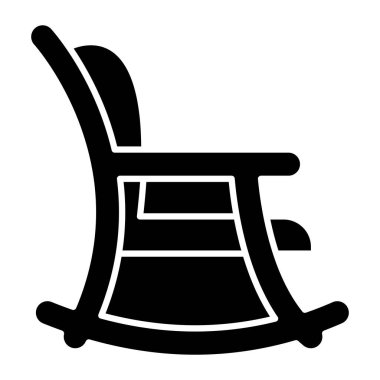 Kişisel ve Ticari Kullanım için Sallanan Sandalye Simgesi Tasarımı