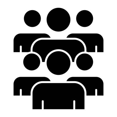 Kişisel ve Ticari Kullanım için Kalabalık Simgesi Tasarımı