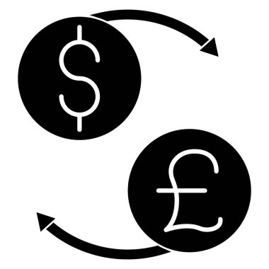 Kişisel ve ticari kullanım için Para Takas Simgesi Tasarımı