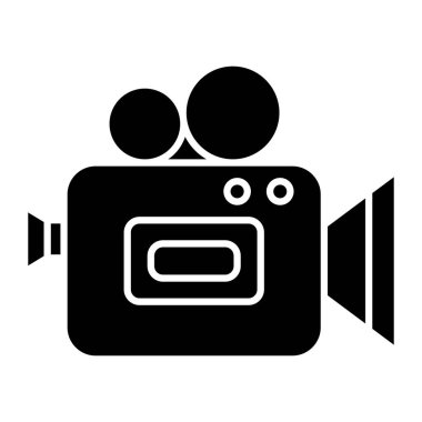 Kişisel ve ticari kullanım için Video Kamera Simgesi Tasarımı