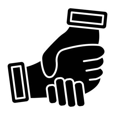 Kişisel ve Ticari Kullanım İçin El sıkışma Simgesi Tasarımı