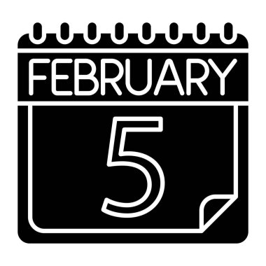 Kişisel ve ticari kullanım için Şubat Simgesi Tasarımı