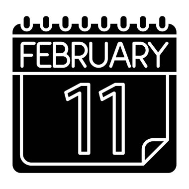 Kişisel ve ticari kullanım için Şubat Simgesi Tasarımı