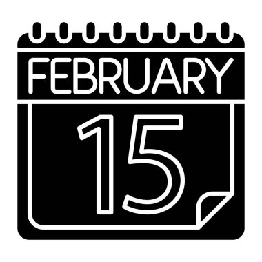 Kişisel ve ticari kullanım için Şubat Simgesi Tasarımı