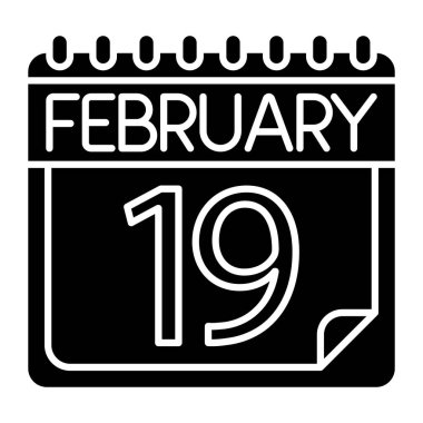 Kişisel ve ticari kullanım için Şubat Simgesi Tasarımı