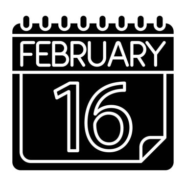 Kişisel ve ticari kullanım için Şubat Simgesi Tasarımı