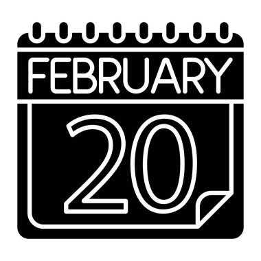 Kişisel ve ticari kullanım için Şubat Simgesi Tasarımı