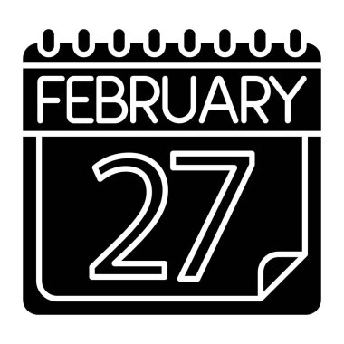 Kişisel ve ticari kullanım için Şubat Simgesi Tasarımı