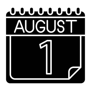 Kişisel ve ticari kullanım için Ağustos Simgesi Tasarımı