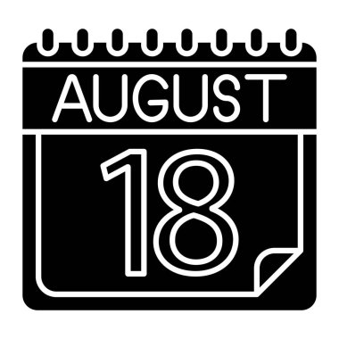 Kişisel ve ticari kullanım için Ağustos Simgesi Tasarımı