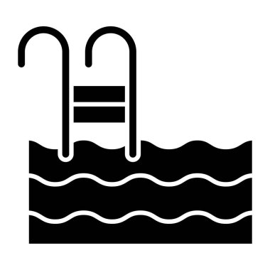 Kişisel ve Ticari Kullanım İçin Yüzme Havuzu Simgesi Tasarımı