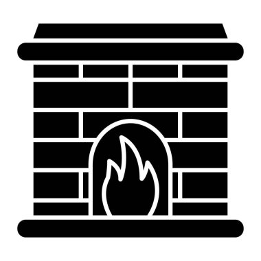 Kişisel ve Ticari Kullanım İçin Şömine Simgesi Tasarımı