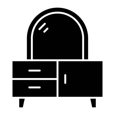 Kişisel ve Ticari Kullanım İçin Giyinme Masası Simgesi Tasarımı