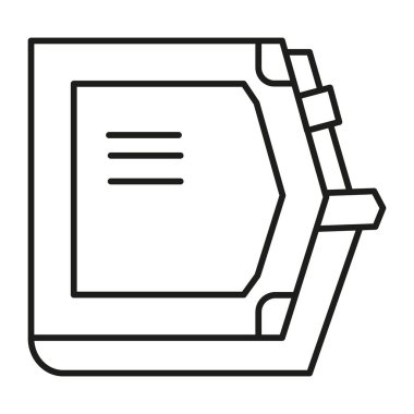 Kitap simgesi Vektör Satır Simgesi Tasarımı