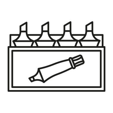 İşaretleyici paket simgesi Vektör Satır Simgesi Tasarımı