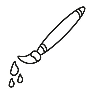 Fırça simgesi Vektör Satır Simgesi Tasarımı