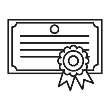 Diploma simgesi Vektör Satır Simgesi Tasarımı
