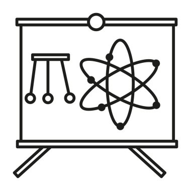 Fizik Simgesi Vektör Satırı Simgesi Tasarımı