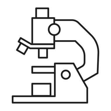Mikroskop simgesi Vektör Satır Simgesi Tasarımı
