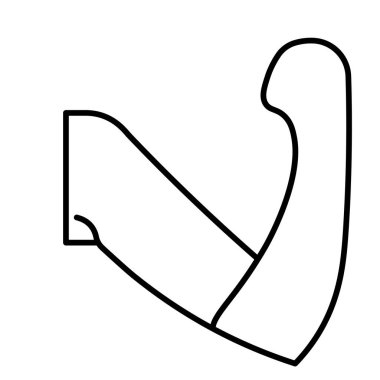 Dirsek Vektör Satırı Simgesi Tasarımı