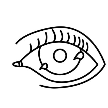 Gözler Vektör Satır Simgesi Tasarımı