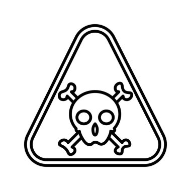 Tehlike Uyarı Vektör Satır Simgesi Tasarımı